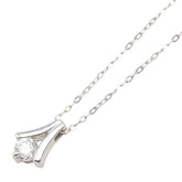 ノーブランド Pt900 プラチナ Pt850 プラチナ ダイヤ0.16ct ネックレス レディース no brand 【中古】